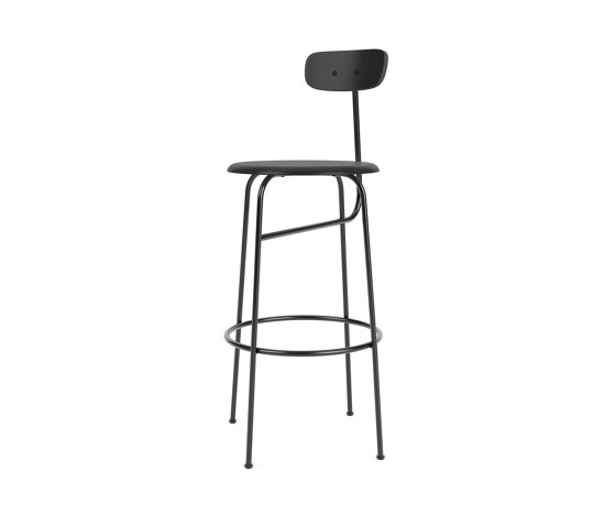 Afteroom Bar Chair | Black Base | Veneer Seat and Back | Black | Taburetes de bar | Audo Copenhagen