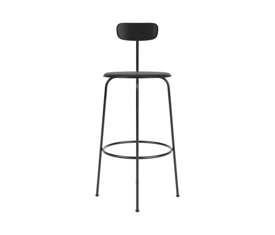 Afteroom Bar Chair | Black Base | Veneer Seat and Back | Black | Taburetes de bar | Audo Copenhagen