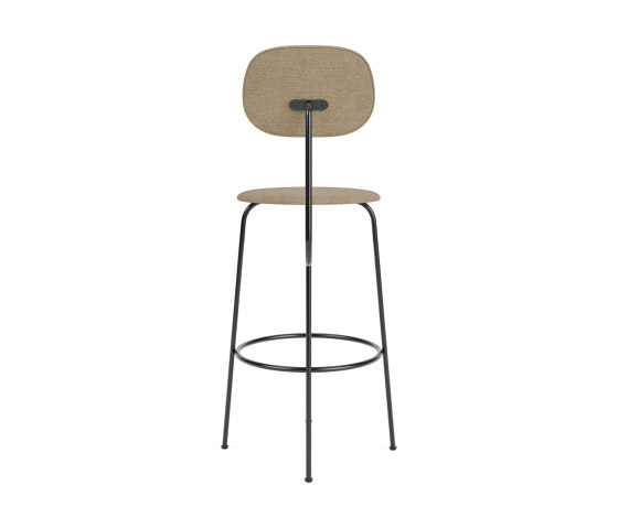 Afteroom Bar Chair Plus | Black Base | Fully Upholstered | Audo Bouclé 02 - Beige | Barhocker | Audo Copenhagen