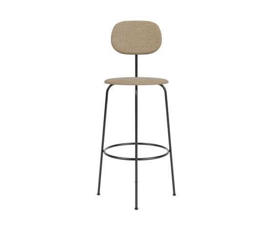 Afteroom Bar Chair Plus | Black Base | Fully Upholstered | Audo Bouclé 02 - Beige | Tabourets de bar | Audo Copenhagen