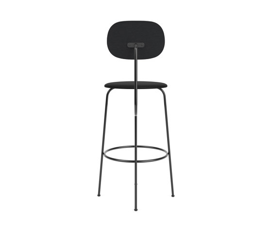 Afteroom Bar Chair Plus | Black Base | Upholstered Seat, Veneer Back | Sierra - Black, 1001 | Black | Bar stools | Audo Copenhagen