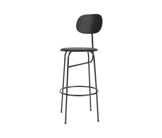 Afteroom Bar Chair Plus | Black Base | Veneer Seat and Back | Black | Sgabelli bancone | Audo Copenhagen