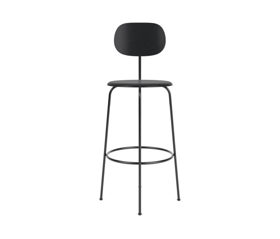 Afteroom Bar Chair Plus | Black Base | Veneer Seat and Back | Natural Oak | Taburetes de bar | Audo Copenhagen