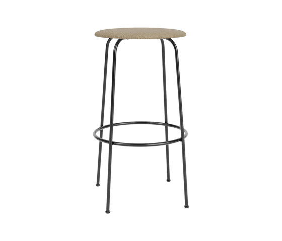 Afteroom Bar Stool, Upholstered Seat | Audo Bouclé - Beige 02 | Taburetes de bar | Audo Copenhagen