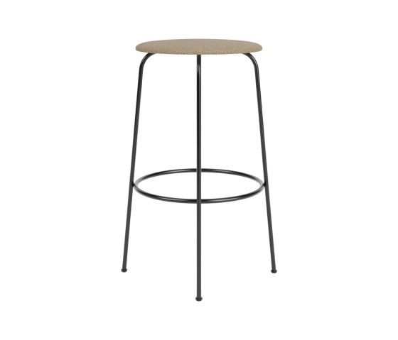 Afteroom Bar Stool, Upholstered Seat | Audo Bouclé - Beige 02 | Taburetes de bar | Audo Copenhagen