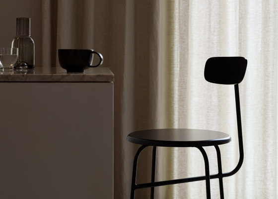 Afteroom Counter Chair | Black Base | Veneer Seat and Back | Black | Counter stools | Audo Copenhagen