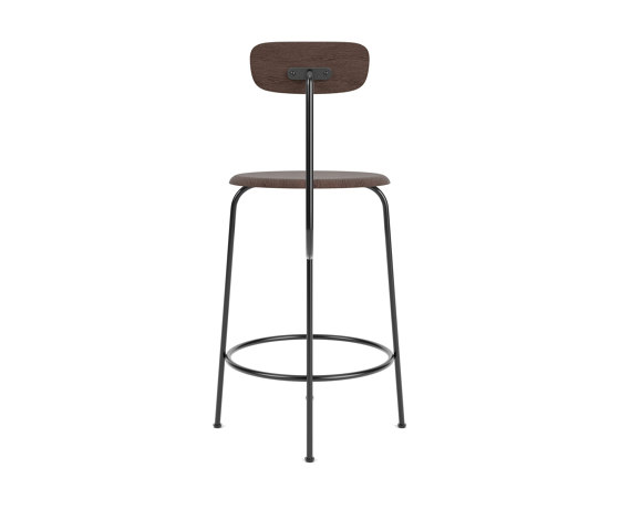 Afteroom Counter Chair | Black Base | Veneer Seat and Back | Dark Stained Oak | Sedie bancone | Audo Copenhagen