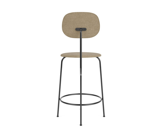 Afteroom Counter Chair Plus | Black Base | Fully Upholstered | Audo Bouclé 02 - Beige | Sedie bancone | Audo Copenhagen