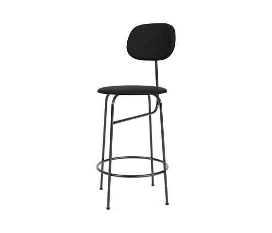 Afteroom Counter Chair Plus | Black Base | Fully Upholstered | Sierra - Black, 1001 | Counterstühle | Audo Copenhagen
