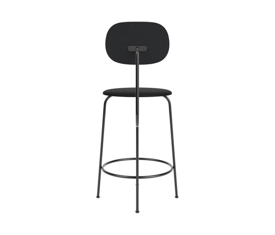 Afteroom Counter Chair Plus | Black Base | Upholstered Seat, Veneer Back | Sierra - Black, 1001 | Black | Chaises de comptoir | Audo Copenhagen