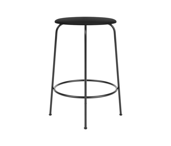 Afteroom Counter Stool, Upholstered Seat | Sierra - Black, 1001 | Counter stools | Audo Copenhagen