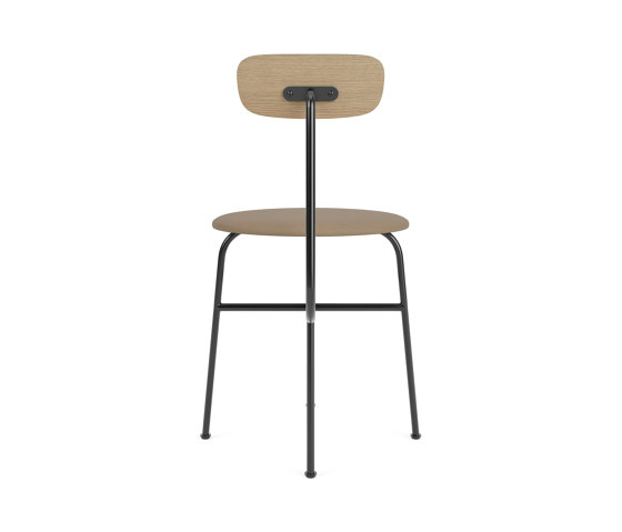 Afteroom Dining Chair | Black Base | Upholstered Seat, Veneer Back | Sierra - Stone, 1611 | Natural Oak | Sedie | Audo Copenhagen