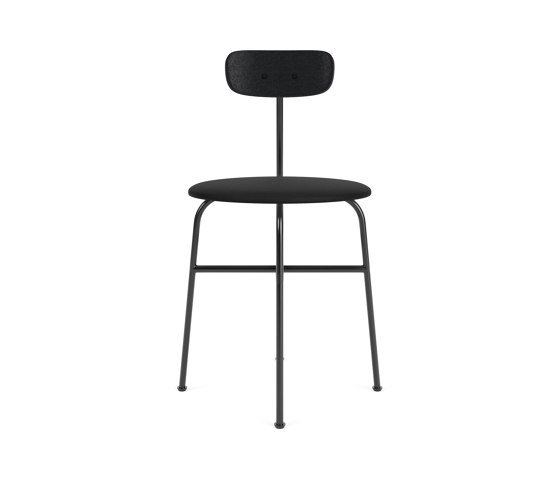 Afteroom Dining Chair | Black Base | Upholstered Seat, Veneer Back | Sierra - Black, 1001 | Black | Sillas | Audo Copenhagen