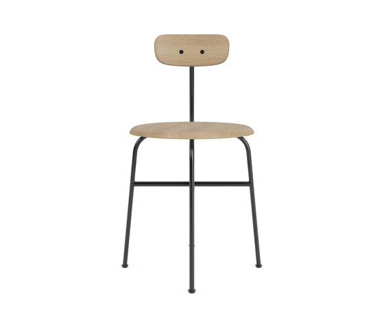 Afteroom Dining Chair | Black Base | Veneer Seat and Back | Natural Oak | Sedie | Audo Copenhagen