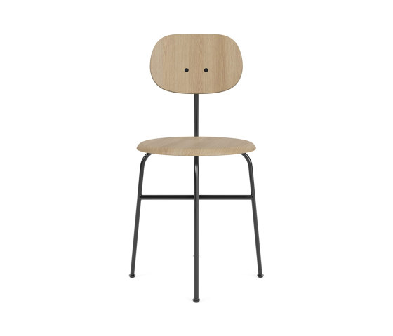 Afteroom Dining Chair Plus | Black Base | Veneer Seat and Back | Natural Oak | Sedie | Audo Copenhagen