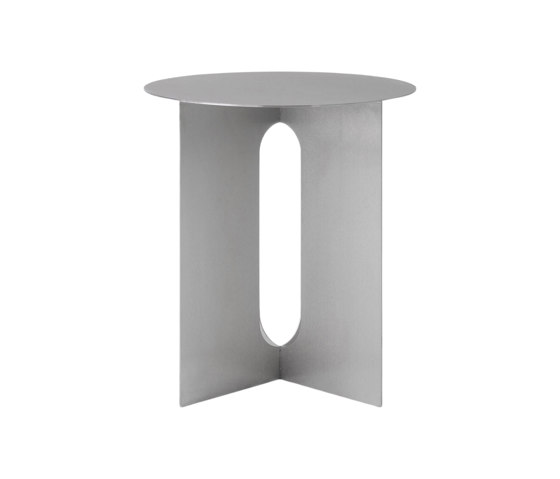 Androgyne Side Table Steel Base | Brushed Steel | Side tables | Audo Copenhagen