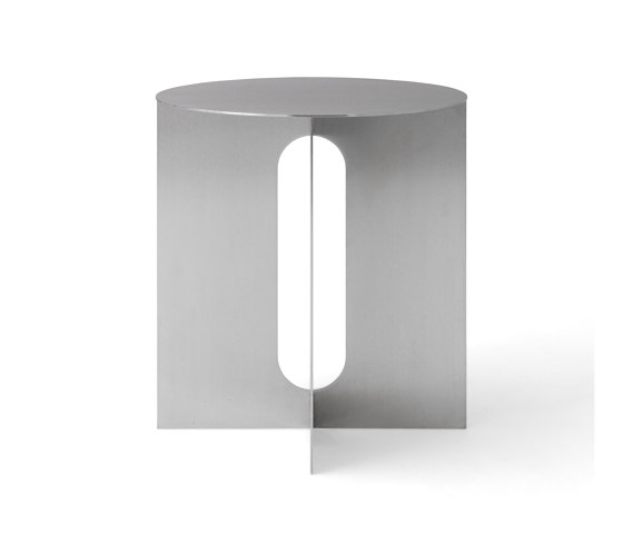 Androgyne Side Table Steel Base | Brushed Steel | Side tables | Audo Copenhagen