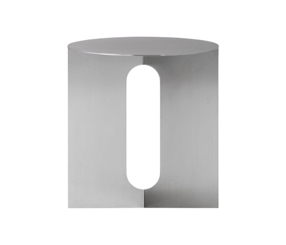 Androgyne Side Table Steel Base | Brushed Steel | Side tables | Audo Copenhagen