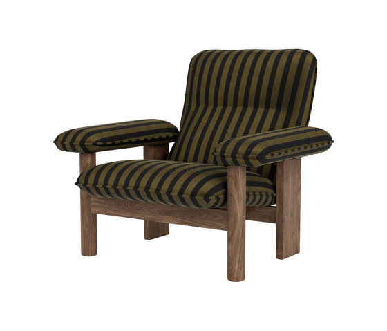 Brasilia Lounge Chair, Walnut Base | Cabanon Soft - Roseau, FCL7029/04 | Sessel | Audo Copenhagen