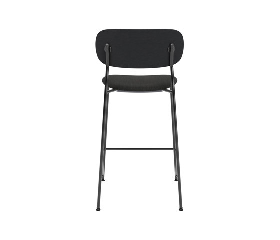 Co Counter Chair | Upholstered Seat, Oak Back | Re-wool - Black, 0198 | Black Oak | Barhocker | Audo Copenhagen