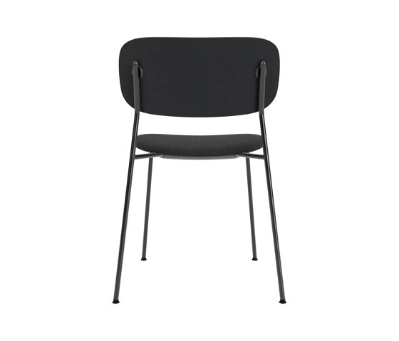 Co Dining Chair | Black Base | Upholstered Seat, Oak Back | Re-wool - Black 0199 | Sillas | Audo Copenhagen