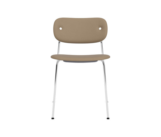 Co Dining Chair | Chrome Base | Upholstered Seat and Back | Sierra - Stone. 1611 | Chairs | Audo Copenhagen