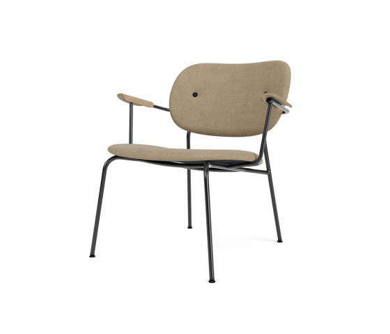 Co Lounge Chair W/Armrest, Upholstered Seat and Back | Audo Bouclé - Beige 02 | Natural Oak | Sessel | Audo Copenhagen