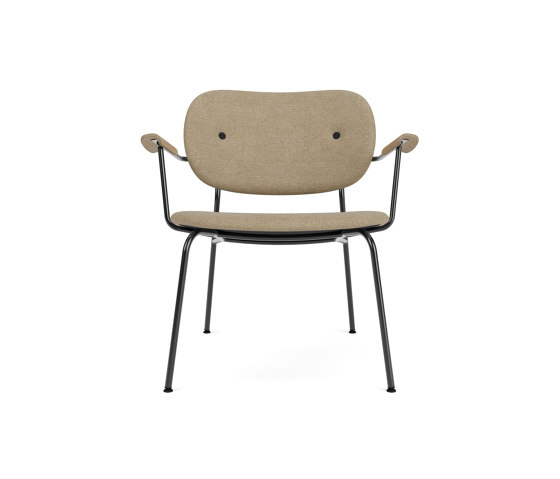 Co Lounge Chair W/Armrest, Upholstered Seat and Back | Audo Bouclé - Beige 02 | Natural Oak | Poltrone | Audo Copenhagen