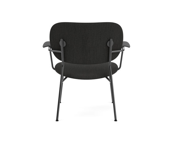 Co Lounge Chair W/Armrest, Upholstered Seat and Back | Re-wool - Black 0198 | Black Oak | Sillones | Audo Copenhagen