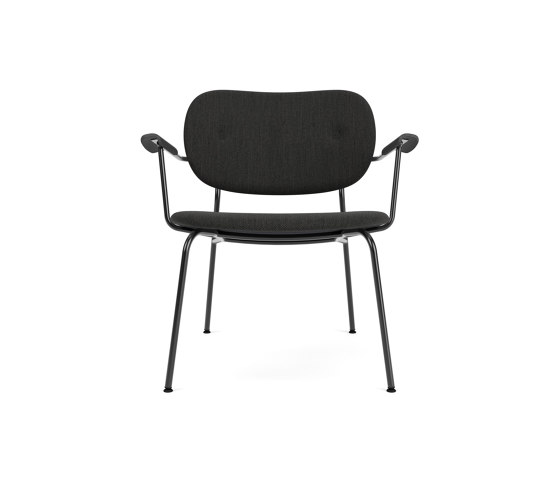 Co Lounge Chair W/Armrest, Upholstered Seat and Back | Re-wool - Black 0198 | Black Oak | Armchairs | Audo Copenhagen