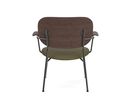 Co Lounge Chair W/Armrest, Upholstered Seat, Oak Back | Sierra - Army 0441 | Dark Stained Oak | Fauteuils | Audo Copenhagen