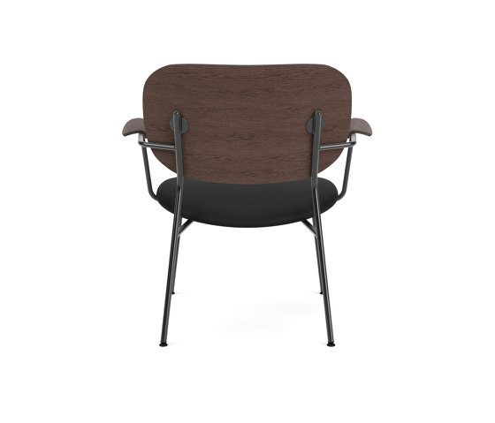 Co Lounge Chair W/Armrest, Upholstered Seat, Oak Back | Sierra - Black, 1001 | Dark Stained Oak | Poltrone | Audo Copenhagen