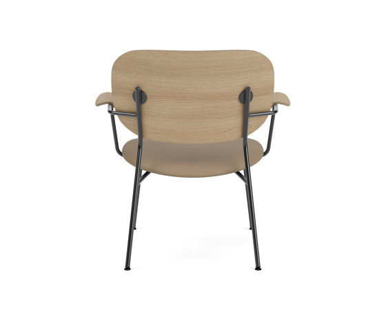 Co Lounge Chair W/Armrest, Upholstered Seat, Oak Back | Sierra - Stone, 1611 | Natural Oak | Fauteuils | Audo Copenhagen