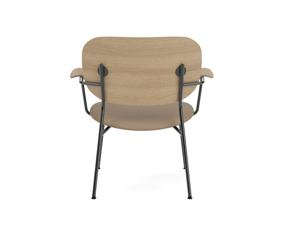 Co Lounge Chair W/Armrest, Upholstered Seat, Oak Back | Sierra - Stone, 1611 | Natural Oak | Sessel | Audo Copenhagen