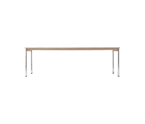 Co Table, 240x100 cm | Chrome - Laminate, Creme | Tables de repas | Audo Copenhagen