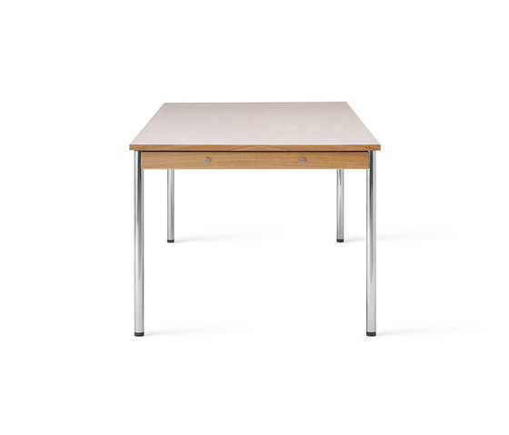 Co Table, 240x100 cm | Chrome - Laminate, Creme | Tables de repas | Audo Copenhagen