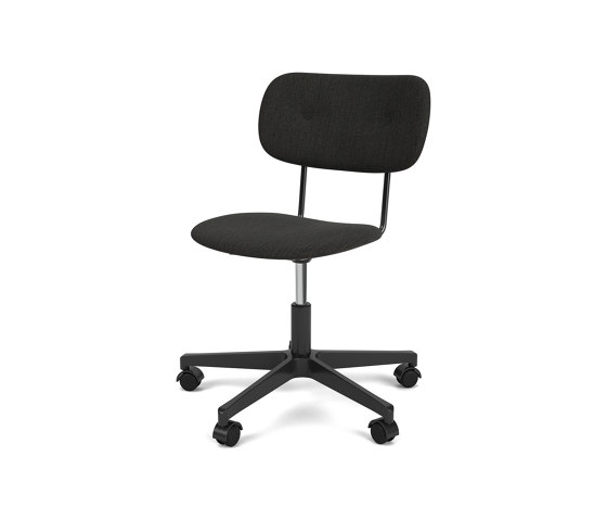 Co Task Chair | Star Base w. Casters | Black Aluminum | Fully Upholstered | Re-wool - Black, 0198 | Taburetes de oficina | Audo Copenhagen