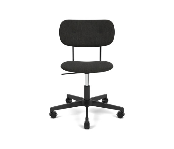 Co Task Chair | Star Base w. Casters | Black Aluminum | Fully Upholstered | Re-wool - Black, 0198 | Taburetes de oficina | Audo Copenhagen