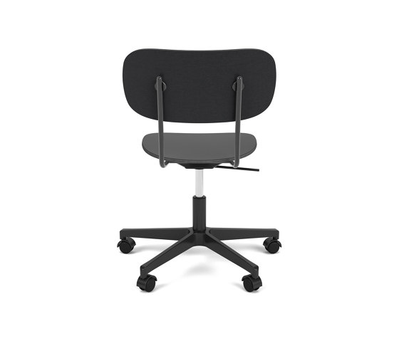 Co Task Chair | Star Base w. Casters | Black Aluminum | Veneer Seat and Back | Black Oak | Tabourets de bureau | Audo Copenhagen