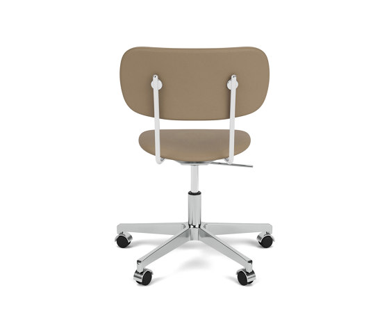 Co Task Chair | Star Base w. Casters | Polished Aluminum | Fully Upholstered | Sierrra - Stone, 1611 | Sgabelli girevoli | Audo Copenhagen