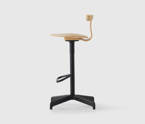 Jiro Bar Stool - Natural - Black Base | Barhocker | Resident