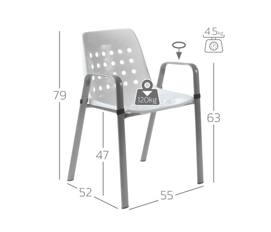 Bermuda avec accoudoir rond ovale | Chaises | Schaffner AG