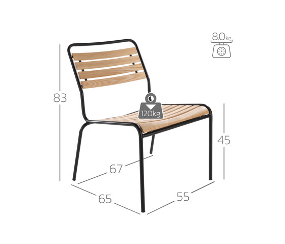 Lounger à lattes Rigi sans accoudoir | Fauteuils | Schaffner AG