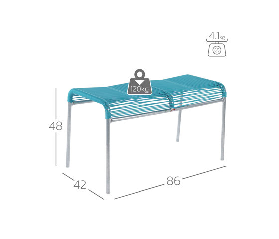 Tabouret deux places «spaghetti» | Tabourets | Schaffner AG