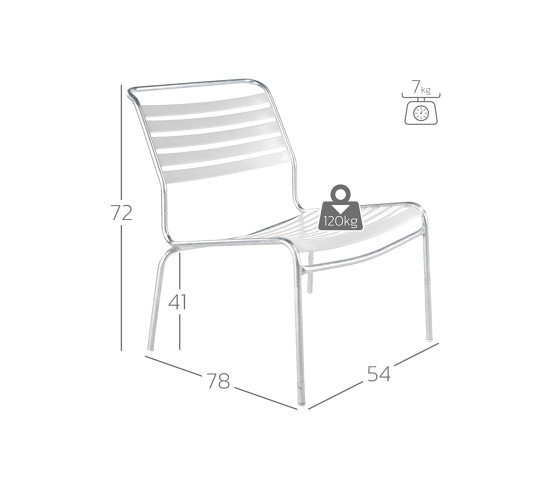 Säntis chaise lounge à lattes sans accoudoir | Fauteuils | Schaffner AG