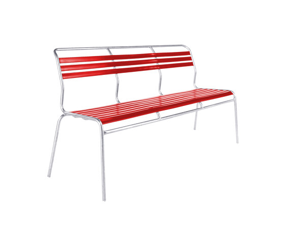 Slatted three-seater bench Säntis without armrest | Panche | Schaffner AG