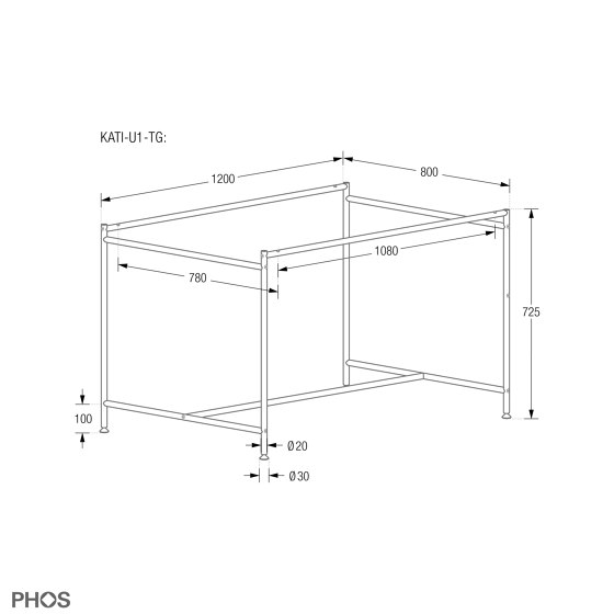 Karlsruhe table as a universal table frame | Desks | PHOS Design