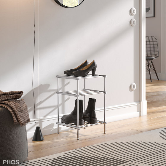 Narrow shoe rack with 3 levels - 30 cm wide | Shelving | PHOS Design