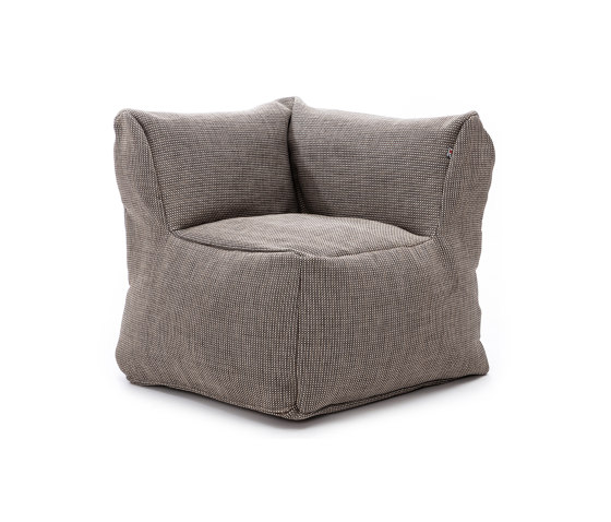 Dotty Pouf Club Corner Extra Large Grey | Armchairs | Roolf Outdoor Living
