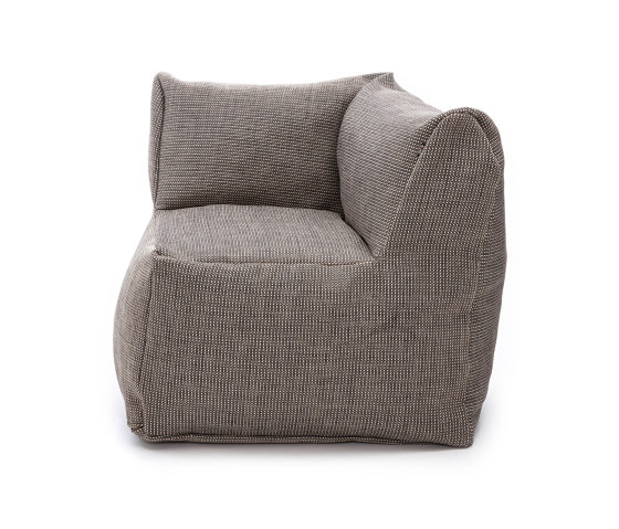 Dotty Pouf Club Corner Extra Large Grey | Poltrone | Roolf Outdoor Living